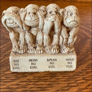 Vintage Paula Figurine 1976 "See No Evil "Chimps